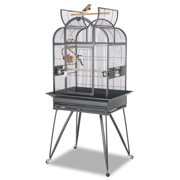 Клетка для малых и средних птиц SkyRus Brazil, тёмно-серая, металл, 70x55x159 см