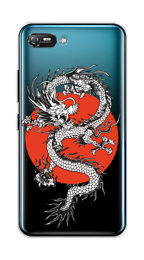 

Чехол на Itel A25/A35 "Восходящий дракон", Белый;черный;красный, 3200250-1