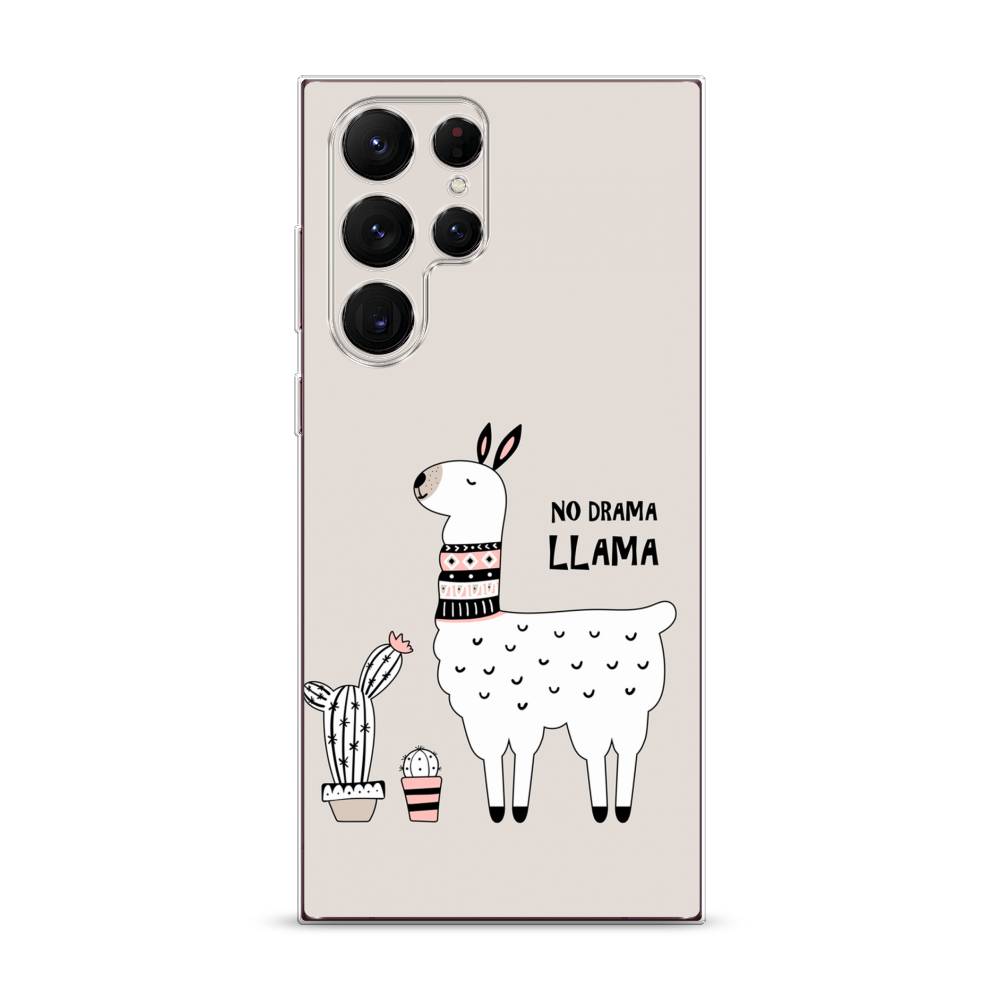 фото Чехол awog "no drama llama" для samsung galaxy s22 ultra