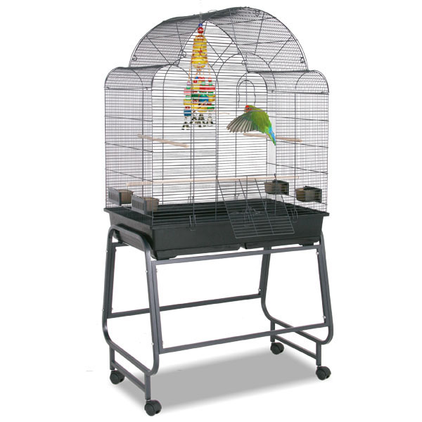 Клетка для малых и средних птиц SkyRus Memphis III, тёмно-серая, металл, 84х48х162 см