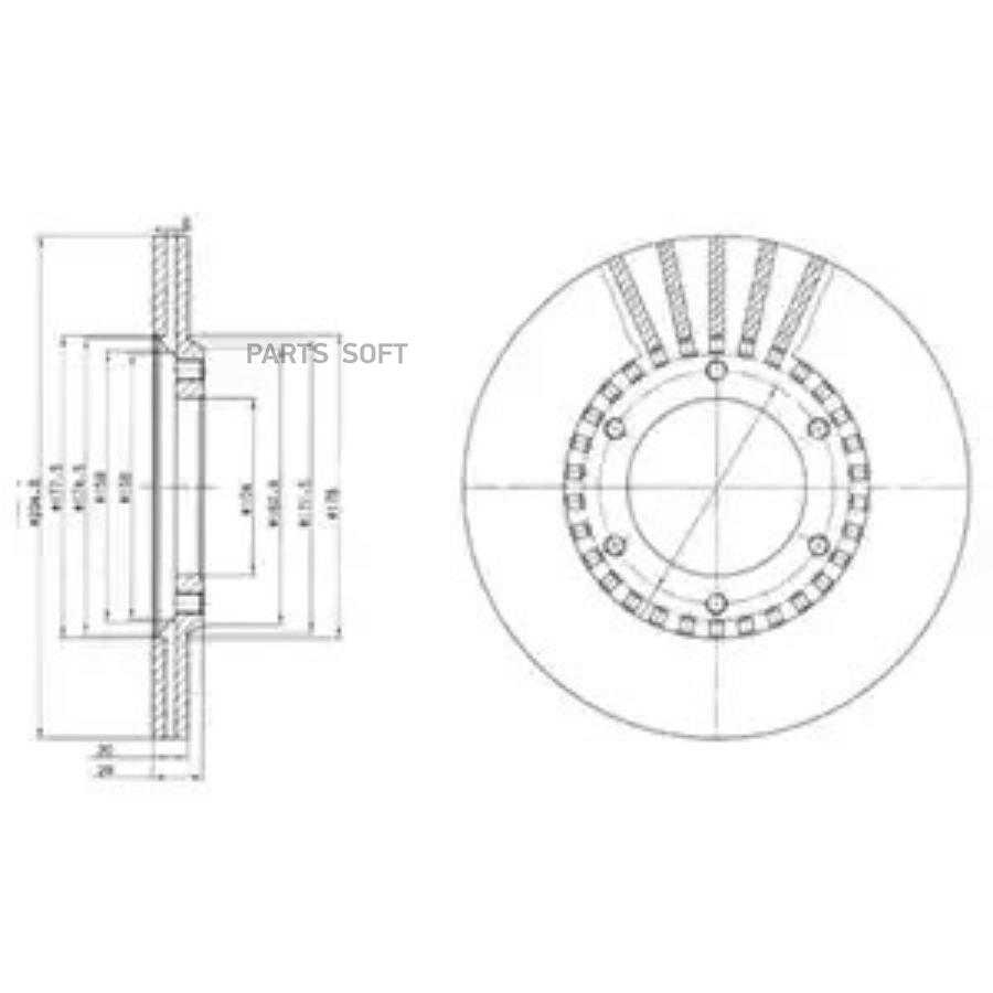 

Тормозной диск DELPHI BG2365