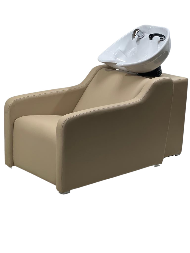 

Парикмахерская мойка "Groan Beige", Бежевый, Раковина черная глубокая