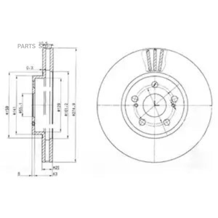 

Тормозной диск DELPHI BG3823