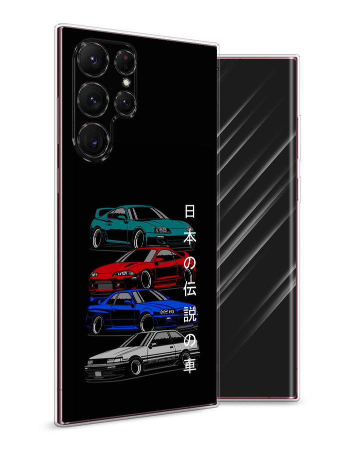 

Чехол Awog на Samsung Galaxy S22 Ultra / Самсунг S22 Ultra "JDM Legend cars", Зеленый;красный;синий, 2104050-5