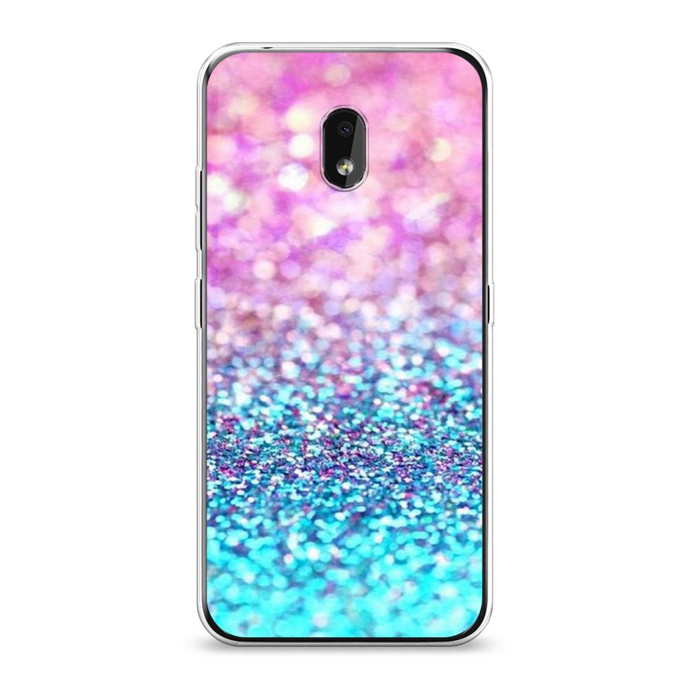 

Чехол Awog "Розово-голубые глиттеры рисунок" для Nokia 2.2