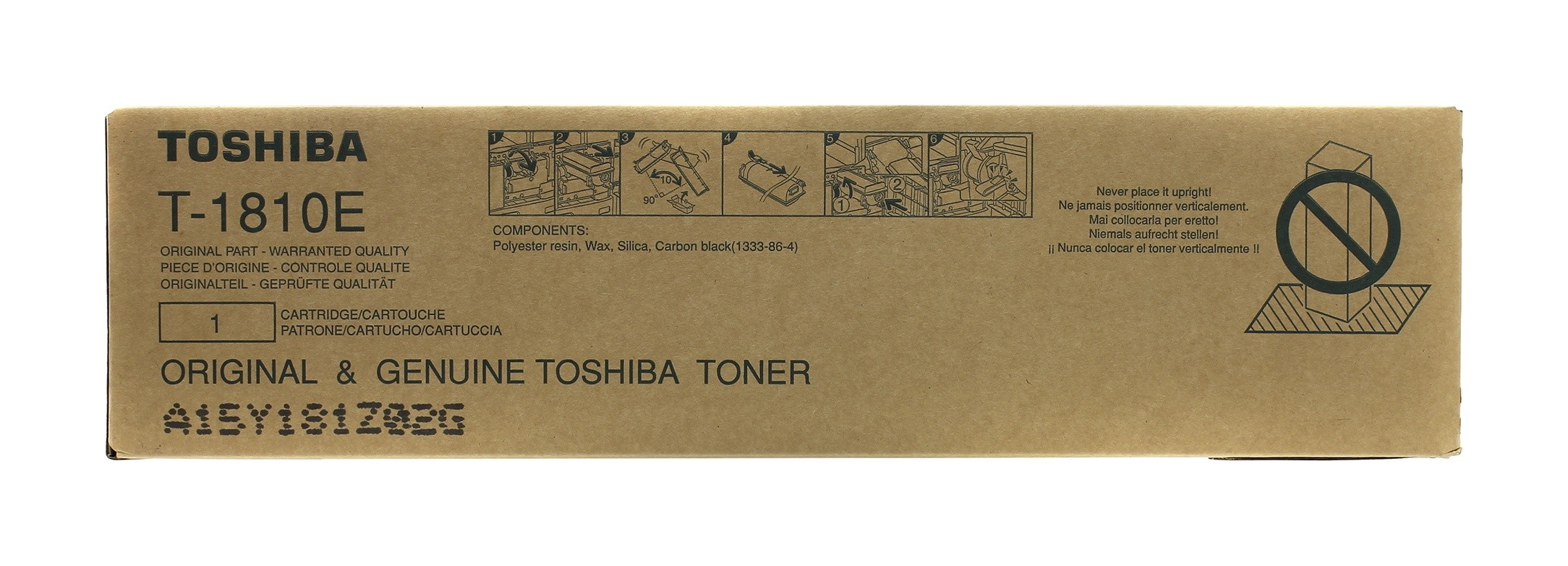 

Картридж для лазерного принтера Toshiba T-1810E черный, оригинальный, T-1810E