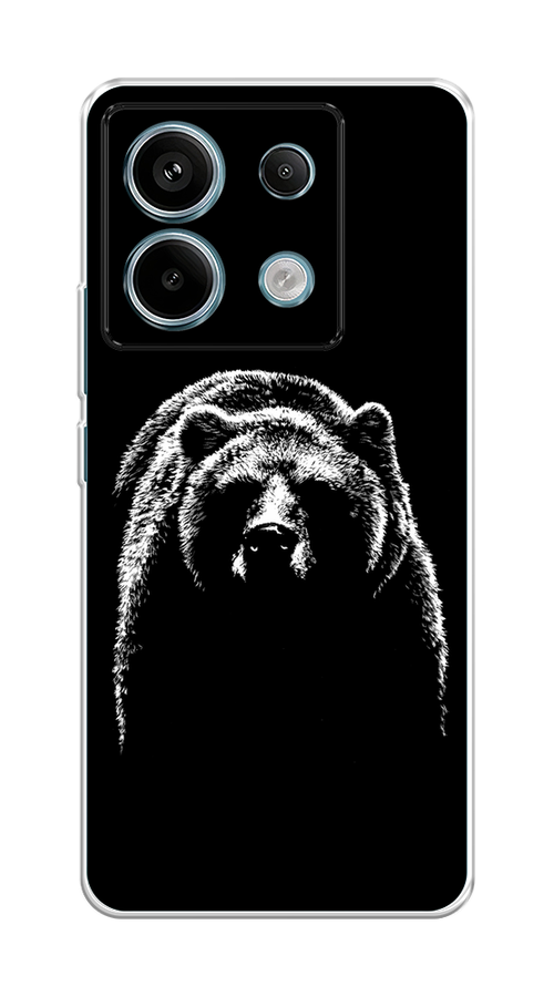 

Чехол на Xiaomi Redmi Note 13 Pro 5G "Медведь в ночи", Белый;черный, 320150-1