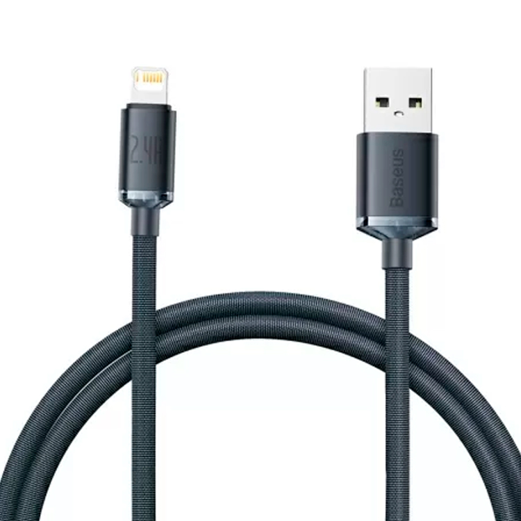 фото Кабель lightning - usb baseus 1.2 м черный