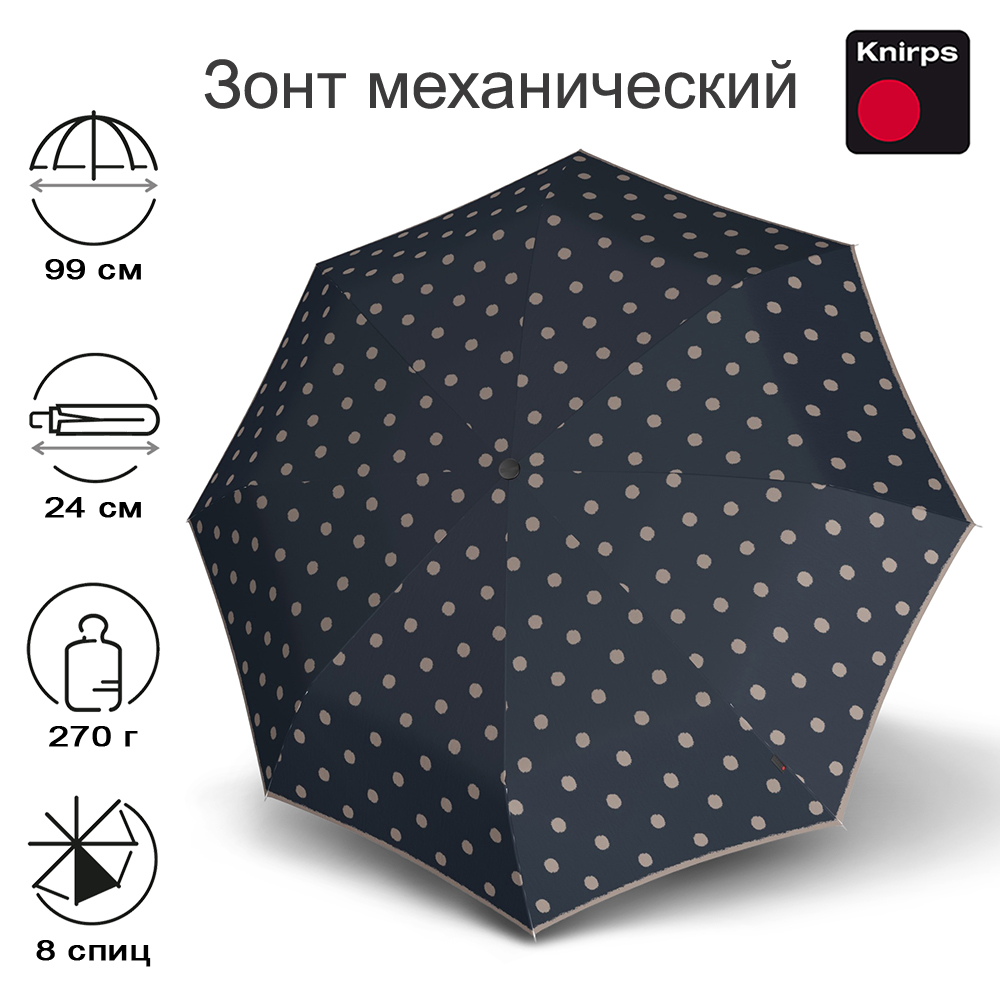 

Зонт женский Knirps A.050 Medium Manual dot art ocean, A.050 Medium Manual