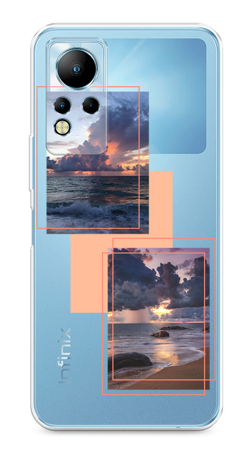 

Чехол на Infinix Note 11/12 G88 "Sky collage", Розовый;прозрачный;синий, 3101850-1
