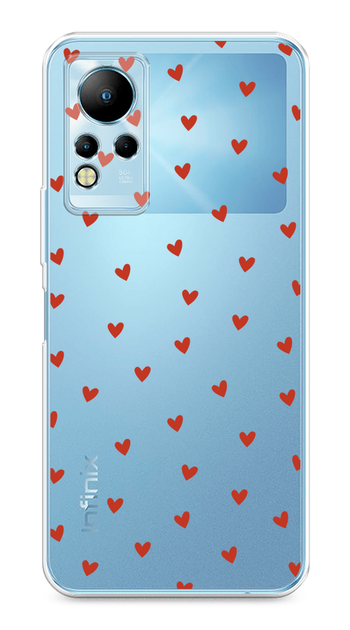 

Чехол на Infinix Note 11/12 G88 "Red hearts", Красный;прозрачный, 3101850-1