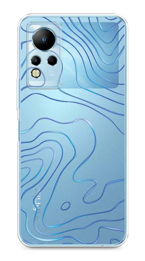 

Чехол на Infinix Note 11/12 G88 "Blue lines", Прозрачный;синий, 3101850-1