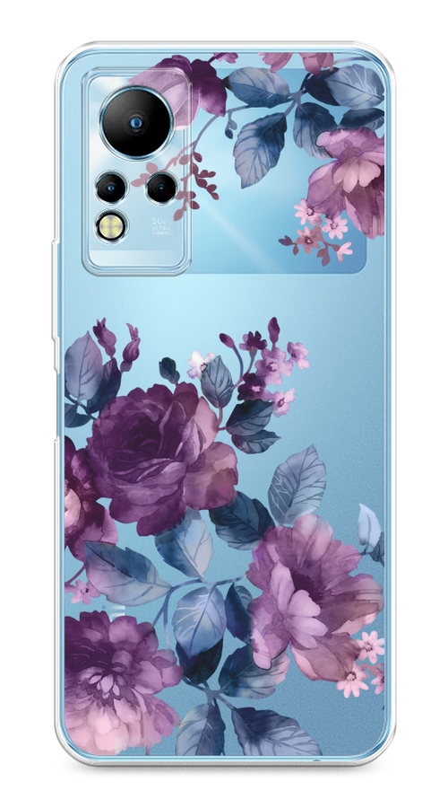 

Чехол на Infinix Note 11/12 G88 "Purple Blossoms", Синий;фиолетовый, 3101850-1