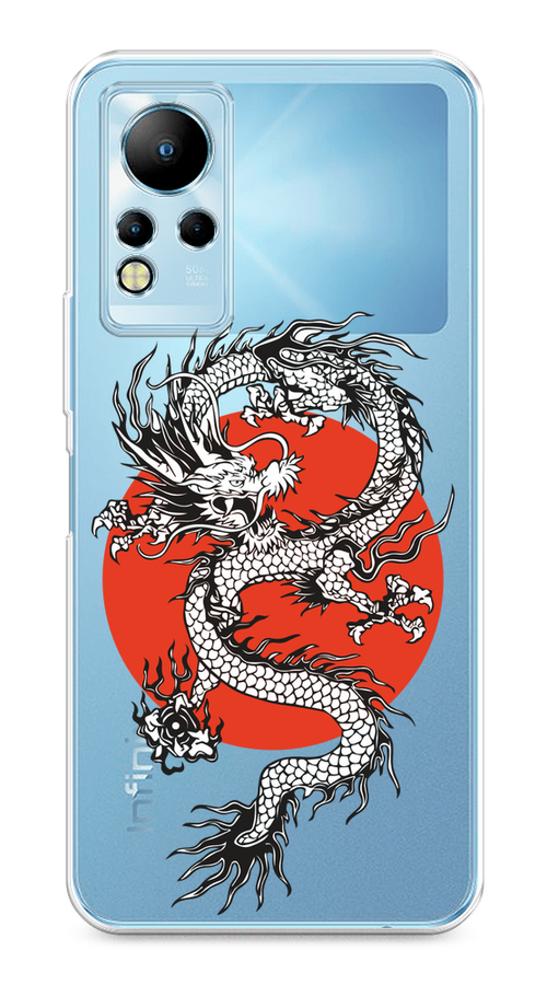 

Чехол на Infinix Note 11/12 G88 "Восходящий дракон", Белый;черный;красный, 3101850-1
