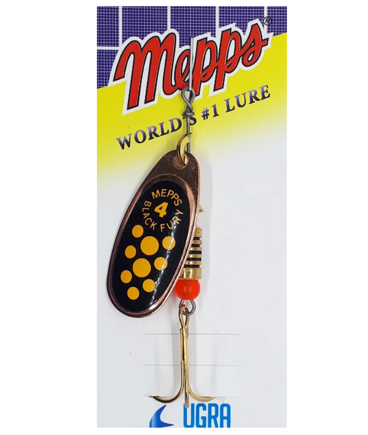 

Блесна вращающаяся Mepps Black Fury Jaune NR №4, 8 г, блистер, Черный;желтый