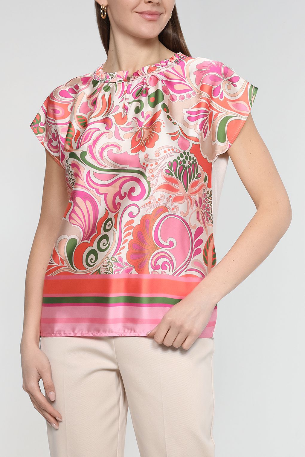 Блуза женская MORE & MORE 31020056 разноцветная 42