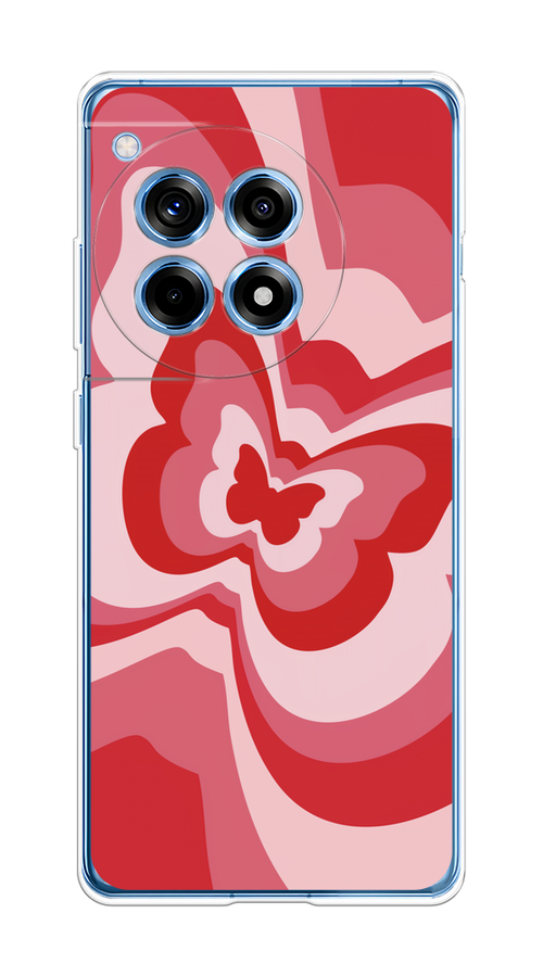 

Чехол на OnePlus Ace 3/12R "Бабочка в стиле хиппи", Красный;розовый, 154650-1