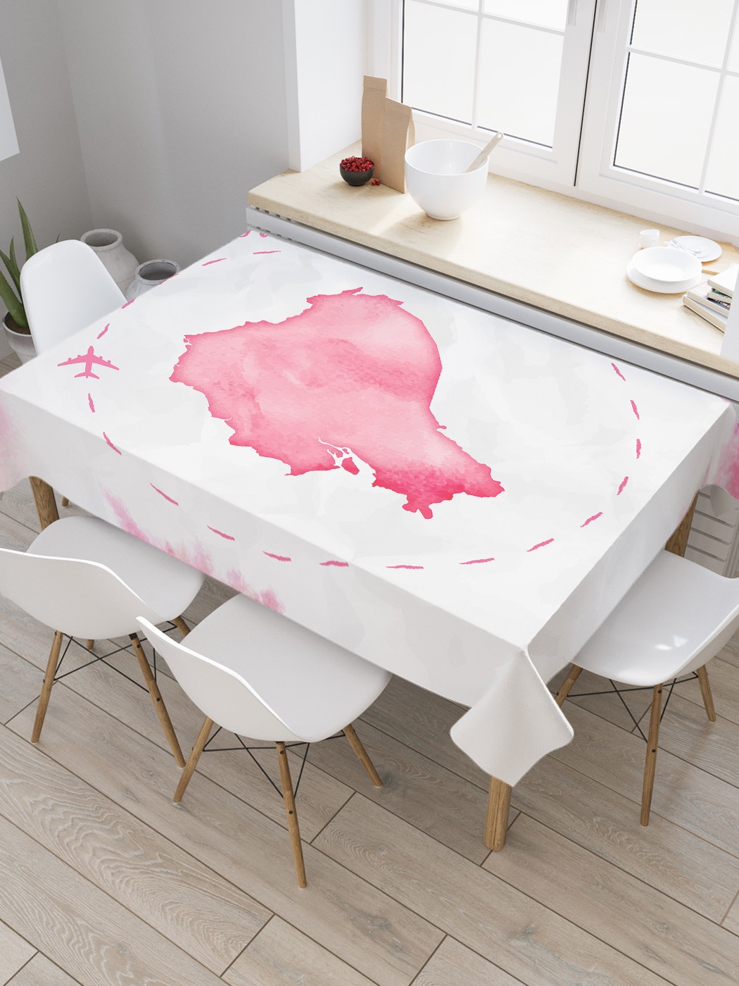 

Скатерть прямоугольная JoyArty на кухонный стол "Вокруг Эквадора" из оксфорда, 180x145 см, Белый, Вокруг Эквадора