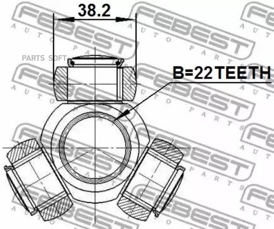 

FEBEST Трипоид 22X38.2 NISSAN JUKE 2010=> FEBEST 0216-F15