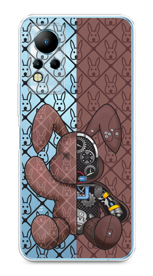 

Чехол на Infinix Note 11/12 G88 "Киборг-заяц шоколадный", Коричневый;черный;прозрачный, 3101850-1