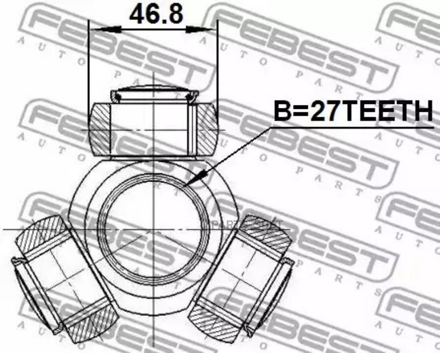 

FEBEST Трипоид 27x46.8 FEBEST 0116-GSV40 FEBEST 0116-GSV40