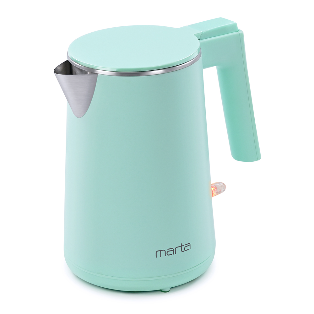 Чайник электрический MARTA MT-4591 1 л голубой фен marta mt 1260 2600 вт голубой