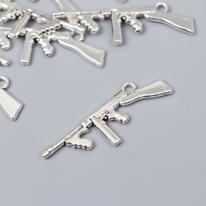 

Декор для творчества металл "Винтовка" серебро G280B560 1,4х4,4 см