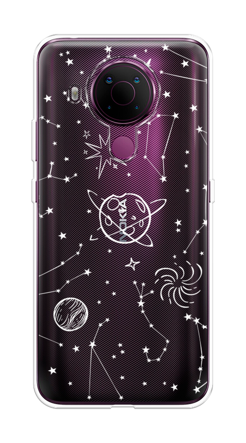 

Чехол на Nokia 5.4 "Планеты в космосе", Белый, 123650-2