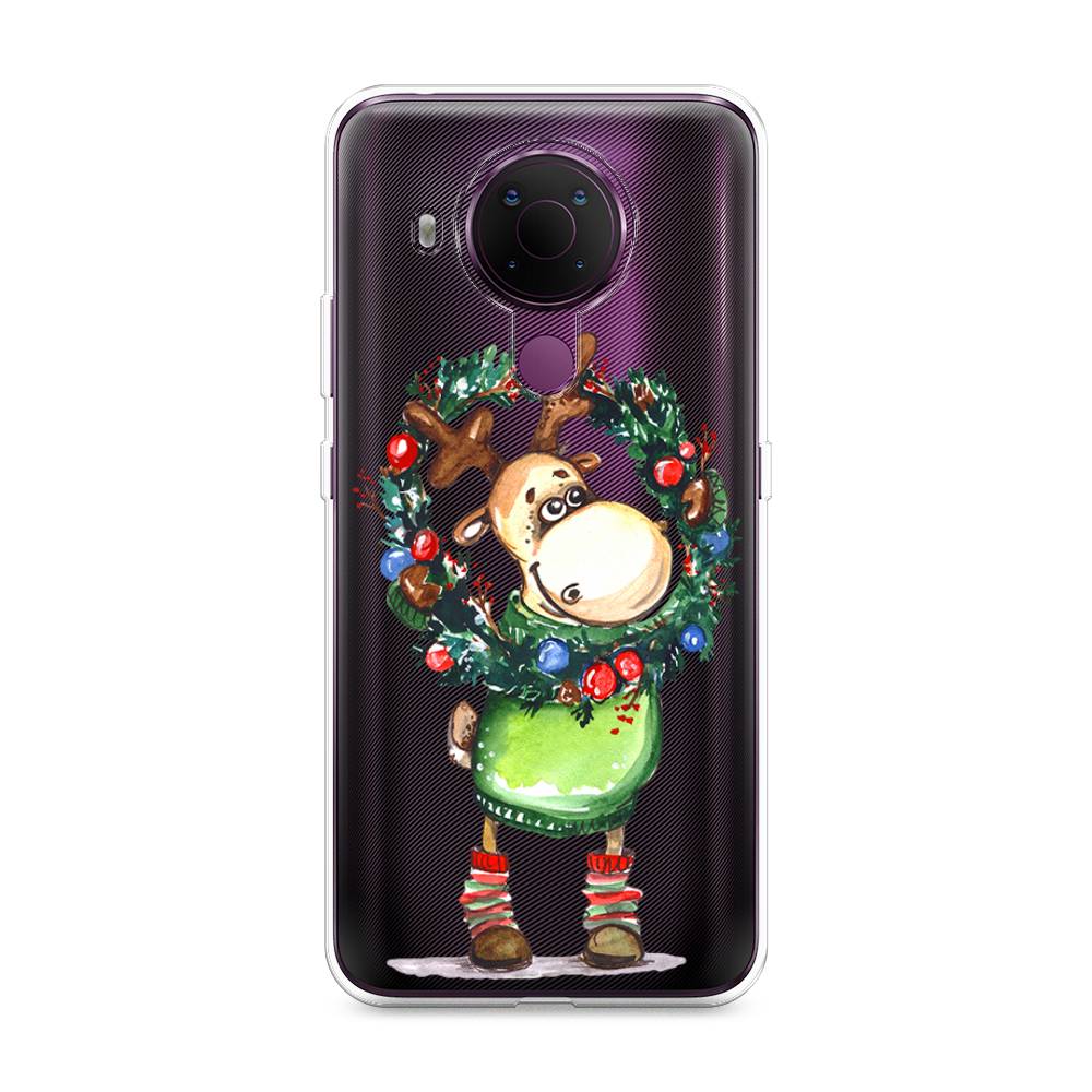 

Чехол на Nokia 5.4 "Олень с новогодним венком", 123650-4