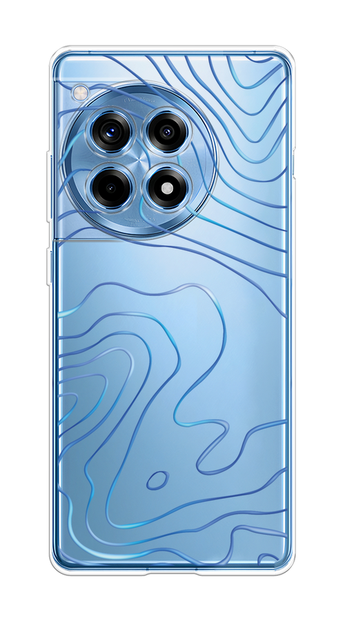 

Чехол на OnePlus Ace 3/12R "Blue lines", Прозрачный;синий, 154650-1