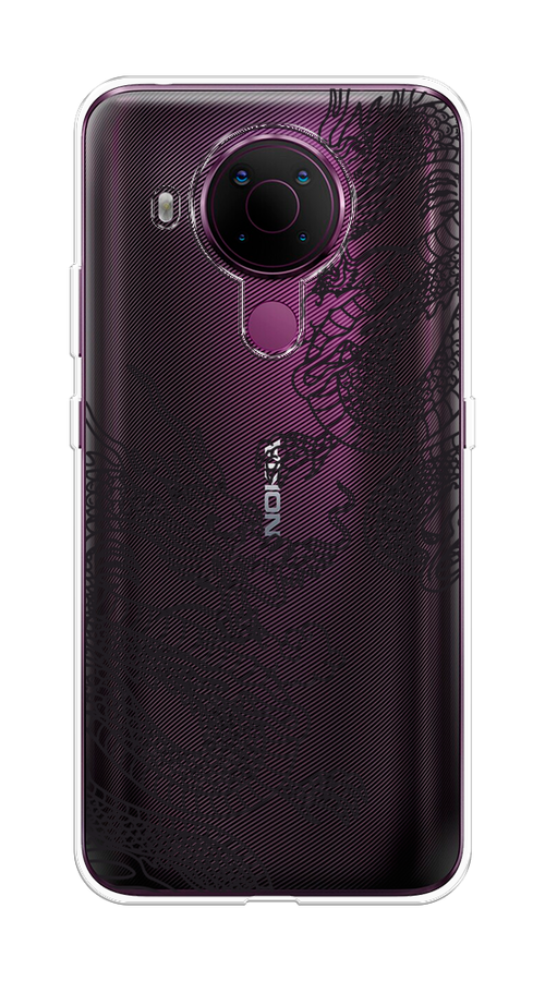 

Чехол на Nokia 5.4 "Два китайских дракона", Серый;черный, 123650-1