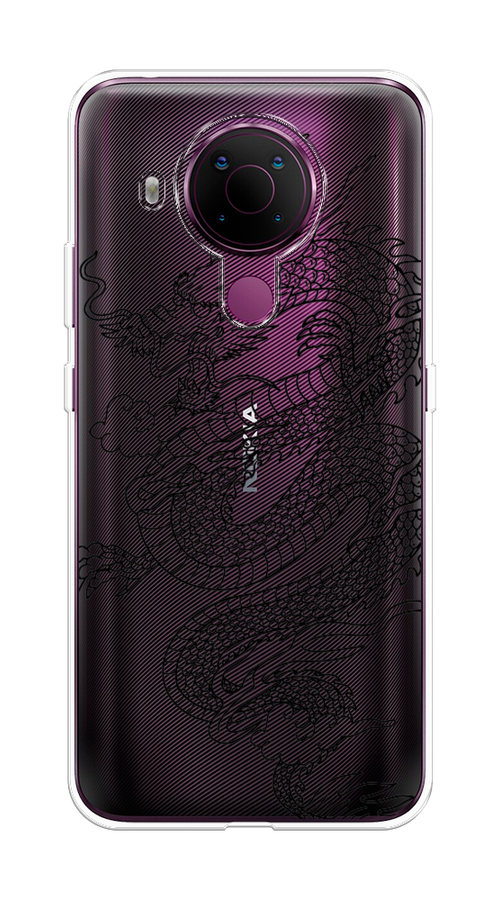 

Чехол на Nokia 5.4 "Большой китайский дракон", Черный;серый, 123650-1