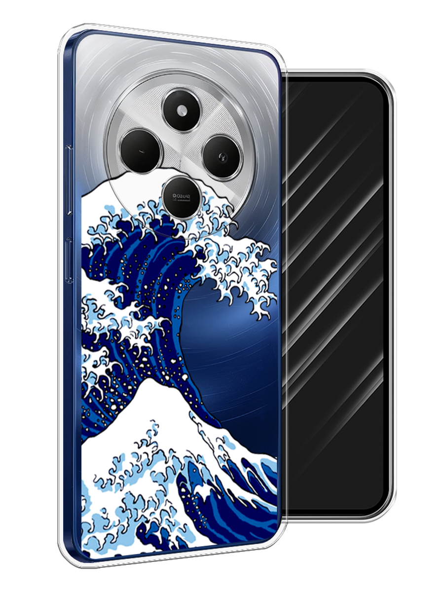 

Чехол Awog на Xiaomi Redmi 14C/Poco C75 4G "Волна в Канагаве", Синий;белый, 322950-1