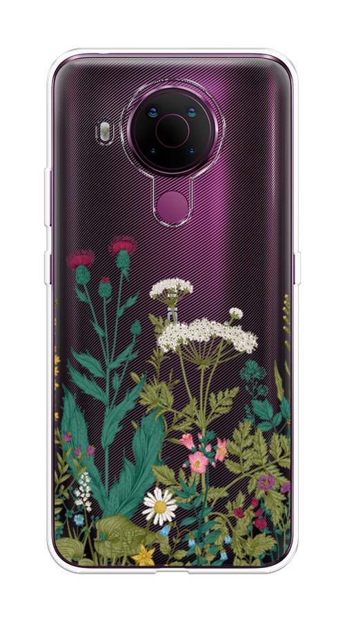 

Чехол на Nokia 5.4 "Дикие полевые цветы", Зеленый;розовый;белый, 123650-2