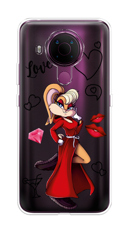 

Чехол на Nokia 5.4 "Rich Lola Bunny", Красный;бежевый;оранжевый, 123650-6