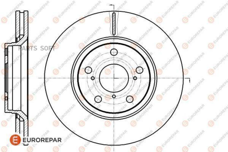 

EUROREPAR 1622812580 Диск тормозной TOYOTA AURIS (E15) 2.0 D-4D 06 1шт