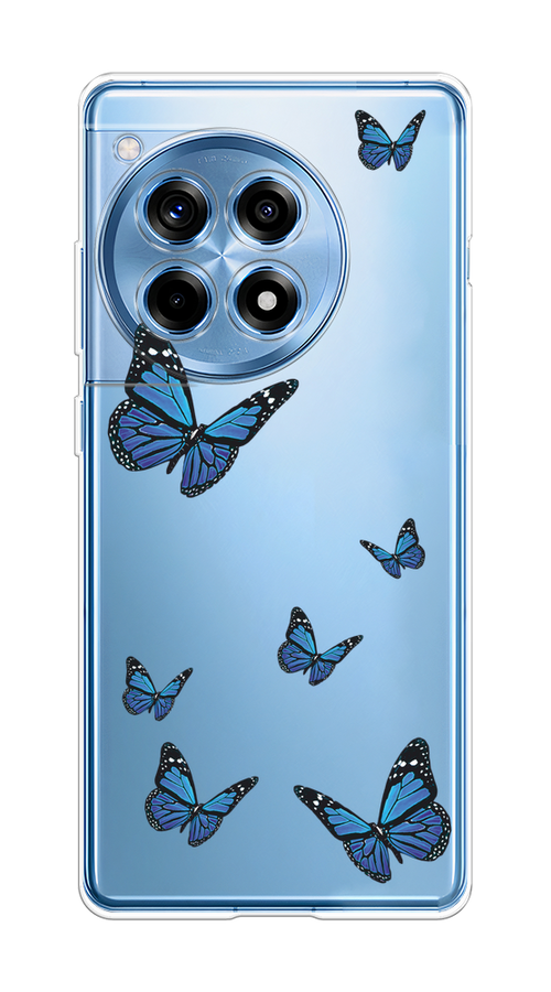 

Чехол на OnePlus Ace 3/12R "Blue butterflies", Синий;черный, 154650-1