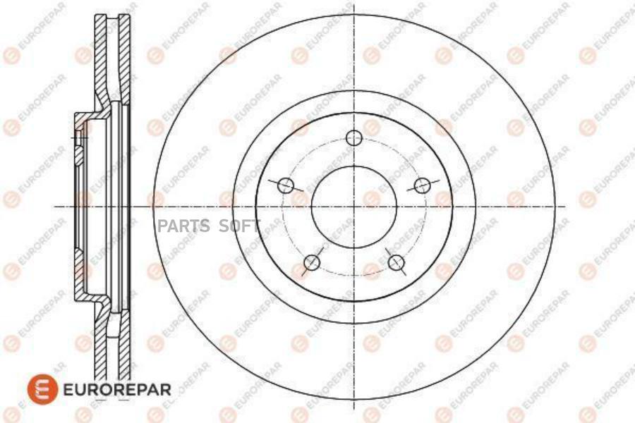 

EUROREPAR 1622812980 Диск тормозной NISSAN QASHQAI (J10, NJ10) 06 , RENAULT KOLEOS I (HY)