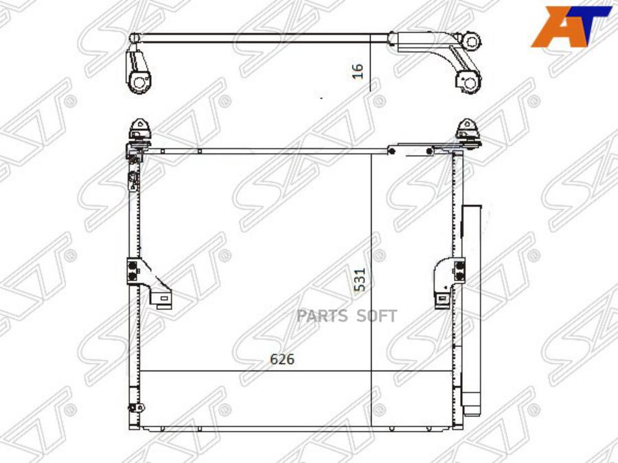 

Радиатор Кондиционера Lexus Gx460 10-/Toyota Land Cruiser Prado 150 09- Sat арт. ST-TYX4-3