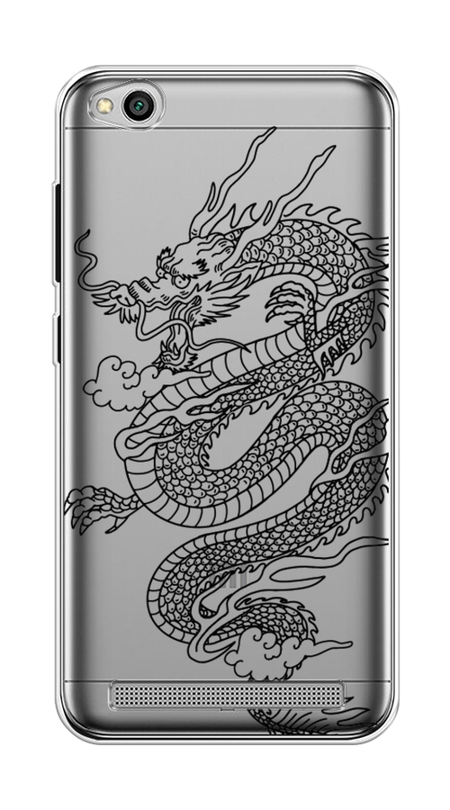 

Чехол на Xiaomi Redmi 5A "Большой китайский дракон", Черный;серый, 32850-1