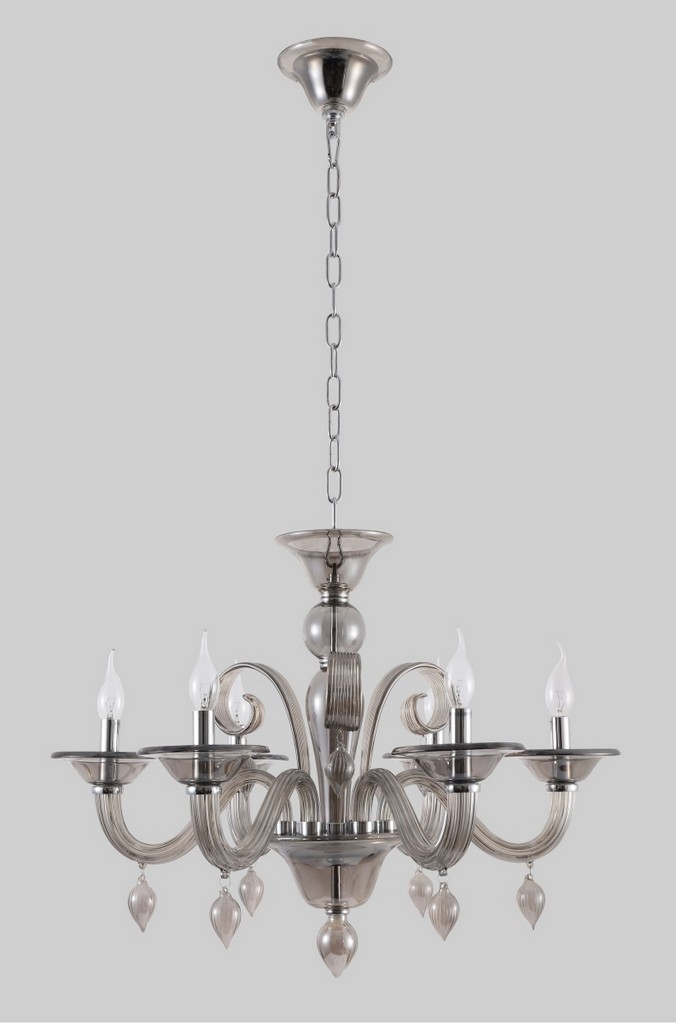 

Crystal Lux Люстра подвесная CAETANO SP-PL6 SMOKE Crystal Lux