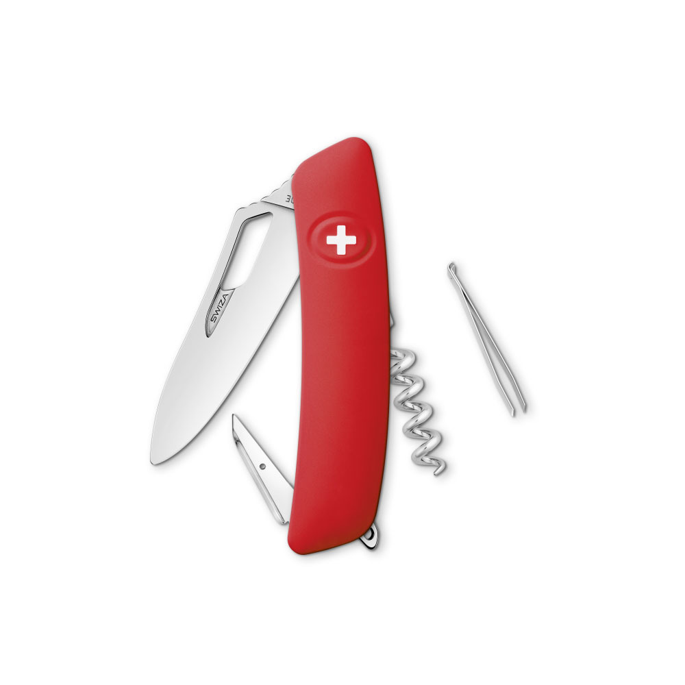 фото Швейцарский нож swiza sh01 r standard, 95 мм, 7 функций, красный (ksh.0010.1000)