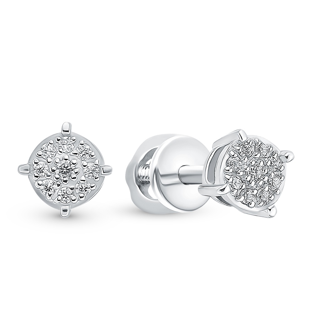 

Серьги из серебра с фианитом 585Gold 702008251, 702008251