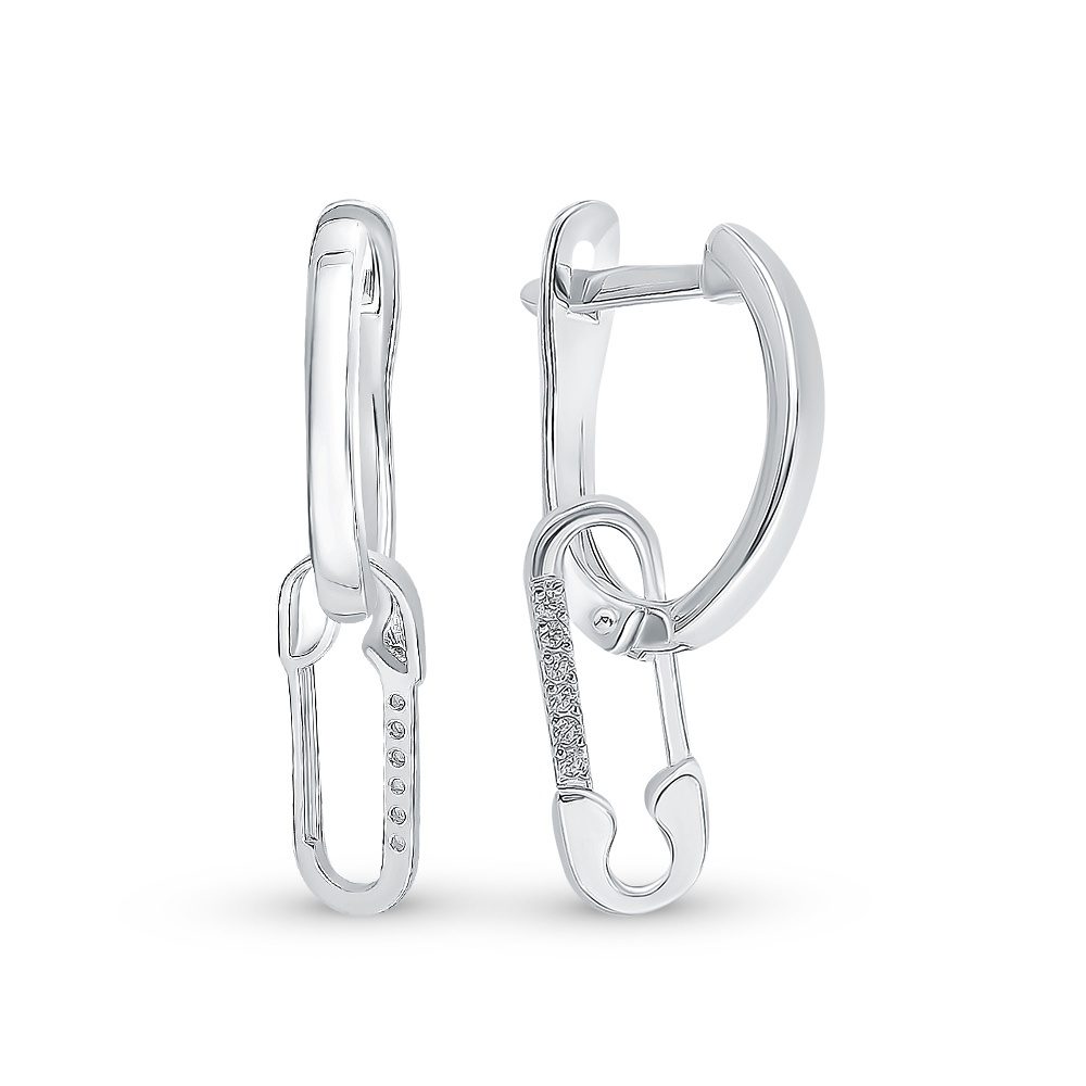 

Серьги из серебра с фианитом 585Gold 702008553, 702008553