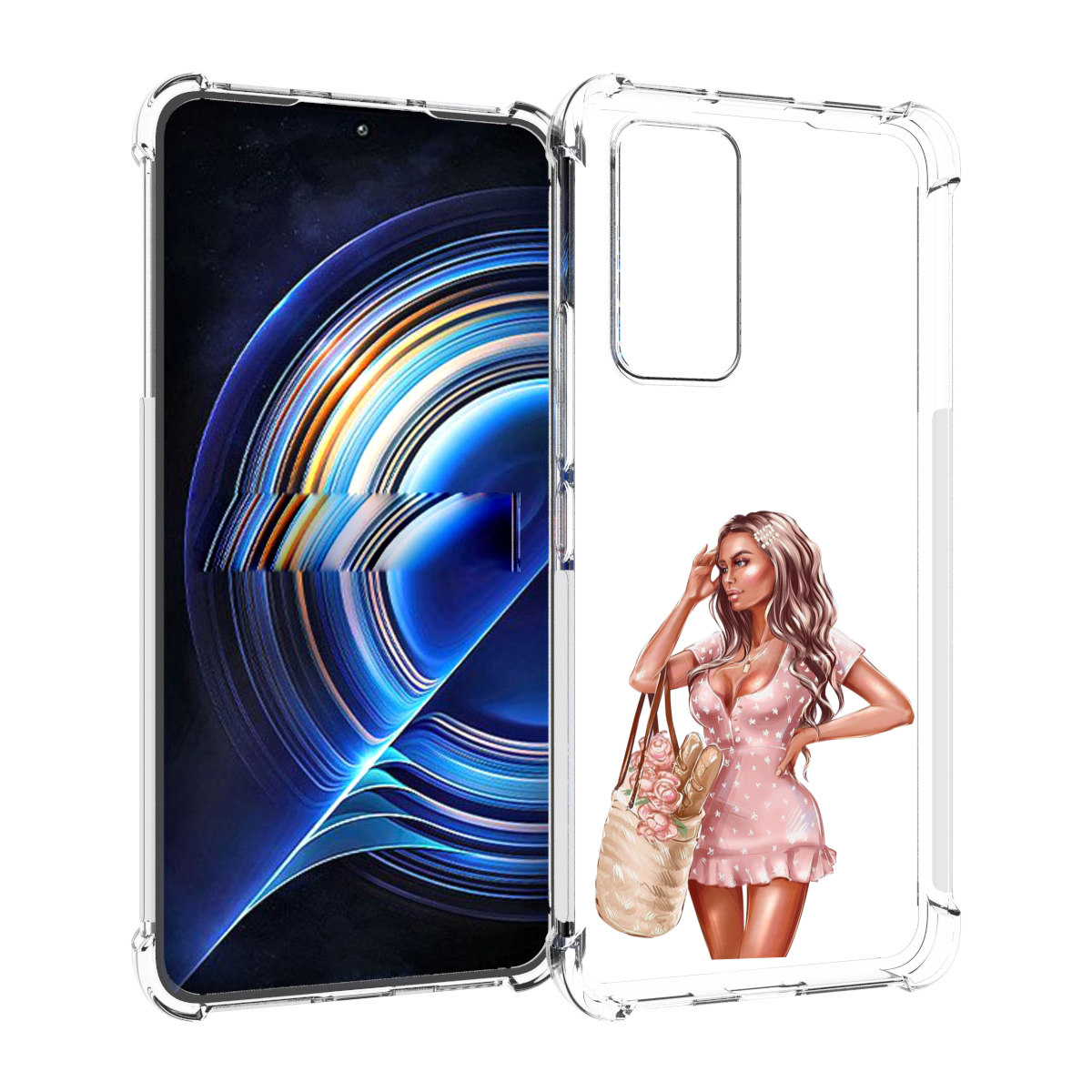 

Чехол MyPads Девушка-в-мини-платье женский для Tecno Camon 19 Neo, Прозрачный, Tocco