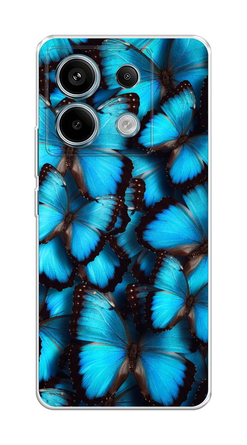 

Чехол на Xiaomi Redmi Note 13 Pro 5G "Тропическая бабочка 2", Голубой;черный, 320150-1
