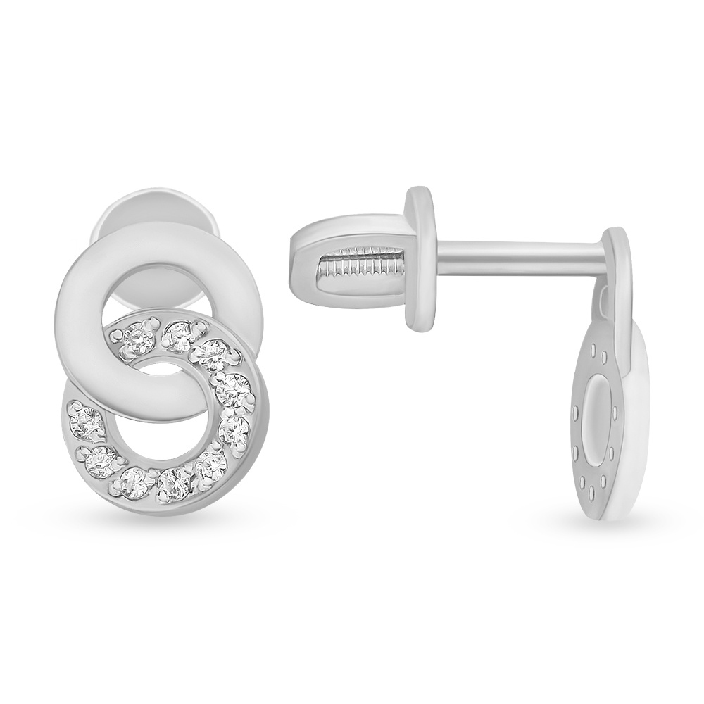 

Серьги из серебра с фианитом 585Gold 702008629, 702008629