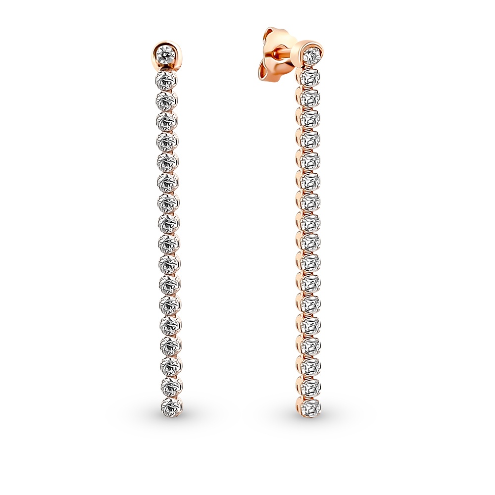 

Серьги из серебра с фианитом 585Gold 702008630, 702008630