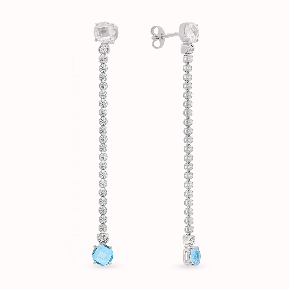 

Серьги из серебра с фианитом 585Gold 702008634, 702008634