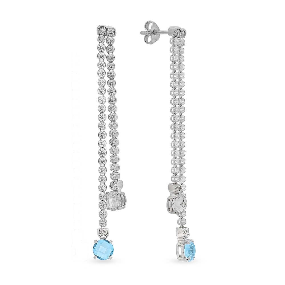 

Серьги из серебра с фианитом 585Gold 702008635, 702008635